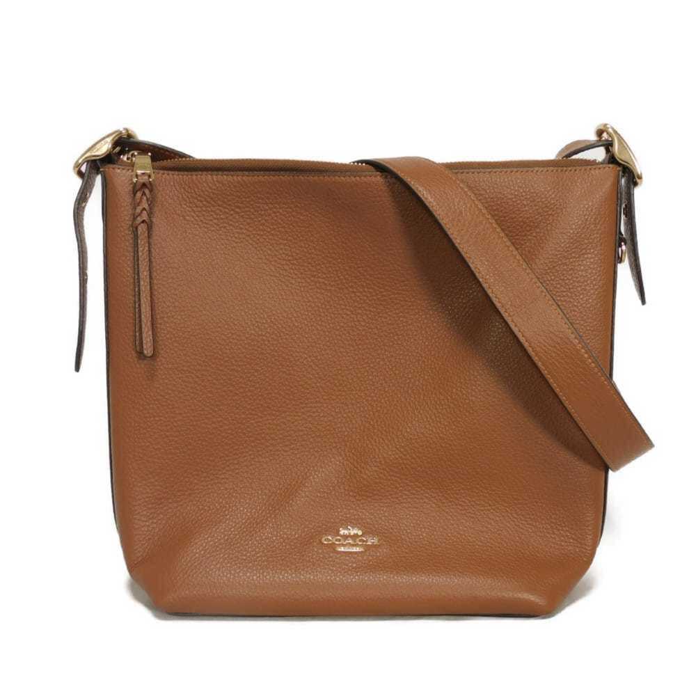 Coach Val Duffle Shoulder Bag, Refined Pebble Calfskin, Gold Crossbody, Metal...
